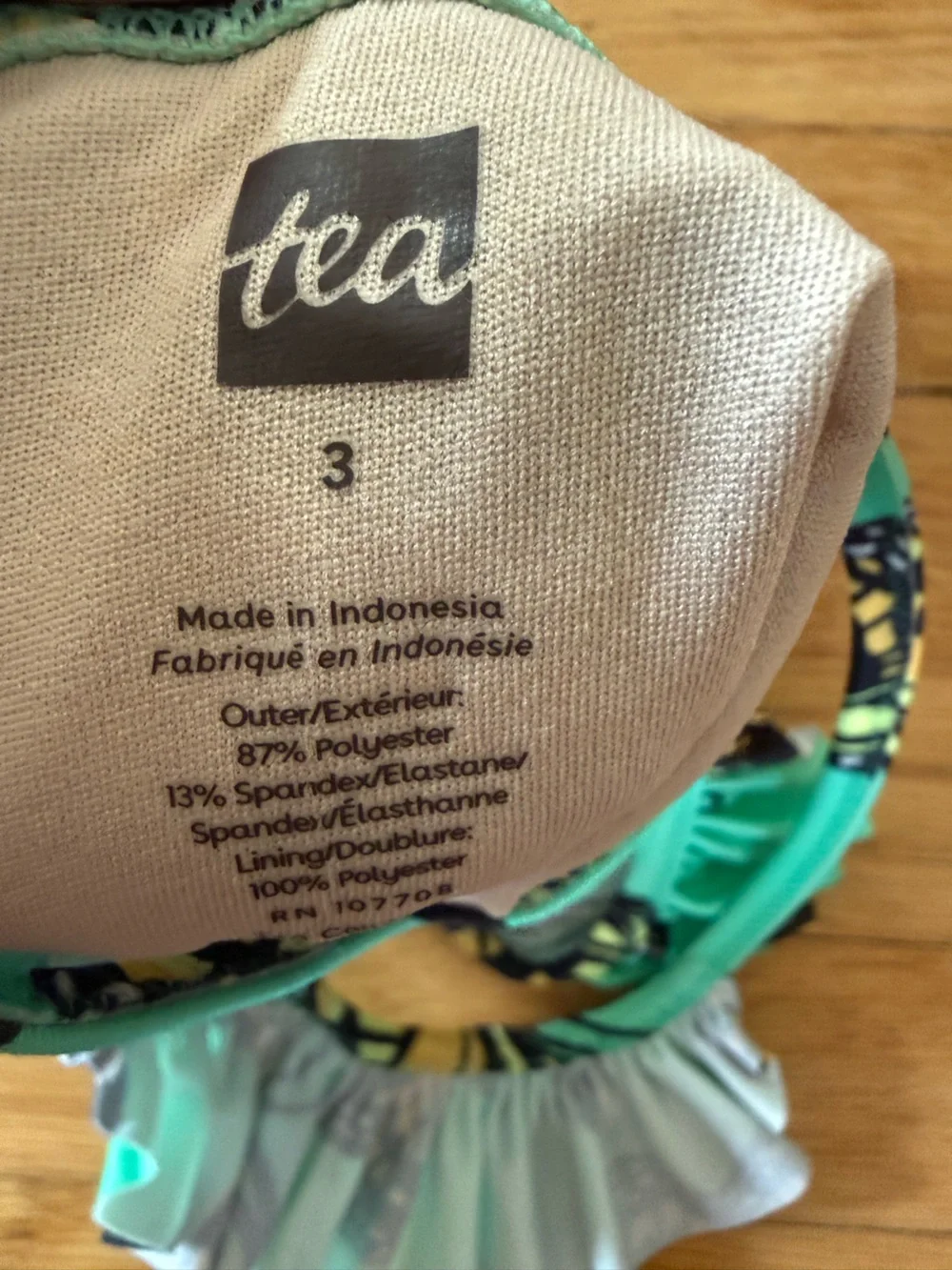 Tea Collection Turquoise One-Piece Swimsuit with Yellow Butterfly Print